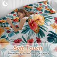 thumbnail image 4 of King 4 Piece Bedding Set Summer Pineapple Flower Soft Breathable Duvet Cover and Pillowcase, Tropical Palm Leaves Duvet Cover Set Bed Sheets for Bedroom Dormitory Guest Room, 4 of 9