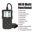 thumbnail image 3 of V619 12V Car OBD2 Diagnostic Tools OBD 2 Scanner Check Engine System Battery Tester Code Reader O2 Sensor Test Auto Accessories ,Sturdy and Compact, 3 of 6