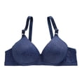 thumbnail image 4 of XFeng Women Floral Lace Underwire Bra, V Neck Adjustable Wide Straps Comfort Support Bra, 4 of 4