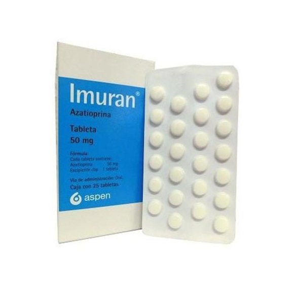 Imuran 50 mg Caja Con 25 Tabletas azul Aspen Pharmacare Holdings PIEZA