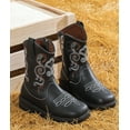 thumbnail image 7 of DADAWEN Girls Western Boots Unisex Toddler Boots Black 11.5 Little Kid, 7 of 7