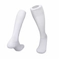 thumbnail image 2 of Lumosvexa Kids Boys Soccer Socks Knee High Lightweight Non Slip Sports Training Socks White 7, 2 of 5