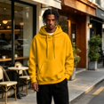 thumbnail image 3 of Hoodies for Mens Casual Fleece Hooded Sweatshirts Basic Solid Spring Fall Outfits Long Sleeve Pullover Sport Hoodie with Kangaroo Pocket, 3 of 7