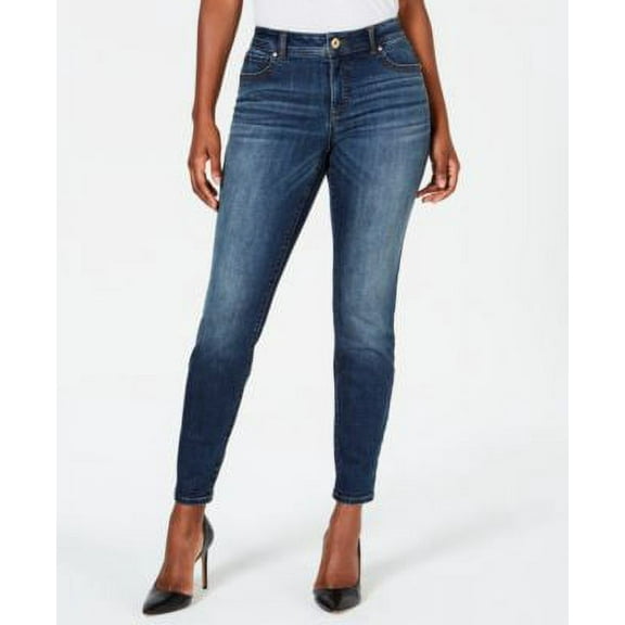 MSRP $70 Inc Essential Curvy-Fit Skinny Jeans With Tummy Control Blue Size 2S