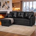 thumbnail image 5 of JERBOR Tufted Sectional Sleeper Sofa Pull Out Couch Bed - Modern Upholstered L Shaped Convertible Sofa Bed with Chaise Lounge and Storage for Living Room, 5 of 11
