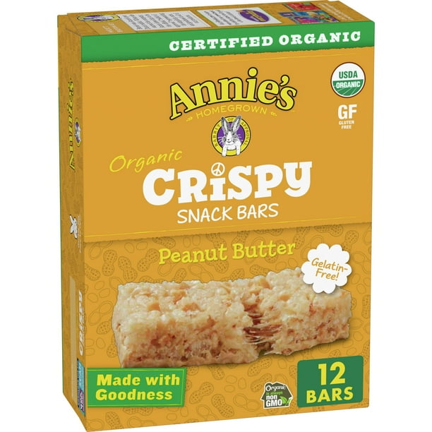 Annie's Organic Crispy Snack Bars, Peanut Butter, Gluten Free and