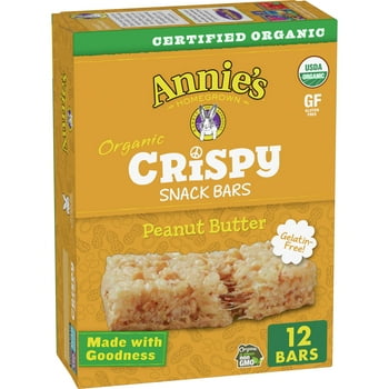 Annie's  Cri Snack Bars, Peanut Butter, Gluten Free and Gelatin Free, 12 Ct.