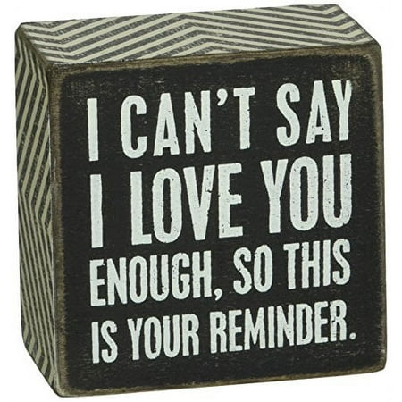 UPC 883504232388 product image for Primitives by Kathy Chevron Trimmed Box Sign  3 x 3-Inches  I Love You | upcitemdb.com