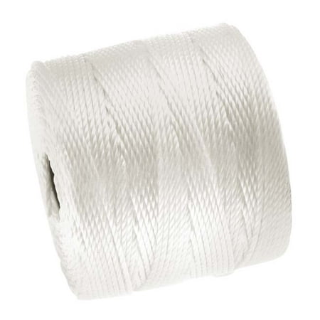 - BeadSmith Super-Lon (S-Lon) Cord - Size 18 Twisted Nylon - White / 77 Yard Spool