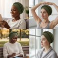 thumbnail image 6 of Miaocao African Women Turban Caps Beanie Twist Headscarf Pre Tied Double Braid Headwrap Hat, 6 of 9