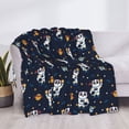 thumbnail image 3 of Honeii Panda Astronaut print throw blanket, crafted from cozy cotton flannel, offers versatile home decor as a bedding suitable for all seasons.-60"x50", 3 of 6