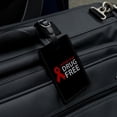 thumbnail image 4 of Red Ribbon Drug Free Pledge Rectangle Leather Luggage Card Suitcase Carry-On ID Tag, 4 of 7