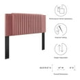thumbnail image 5 of Felicity Channel Tufted Performance Velvet King California King Headboard Dusty Rose, 5 of 7