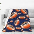 thumbnail image 3 of Yibo Football Theme Blanket Flannel Soft and Comfortable Anti-static Bed Sofa Blanket, 3 of 9