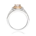 thumbnail image 2 of Gin & Grace 14KT Two Tone Gold Genuine Round-cut Morganite and Diamond Ring, 2 of 6