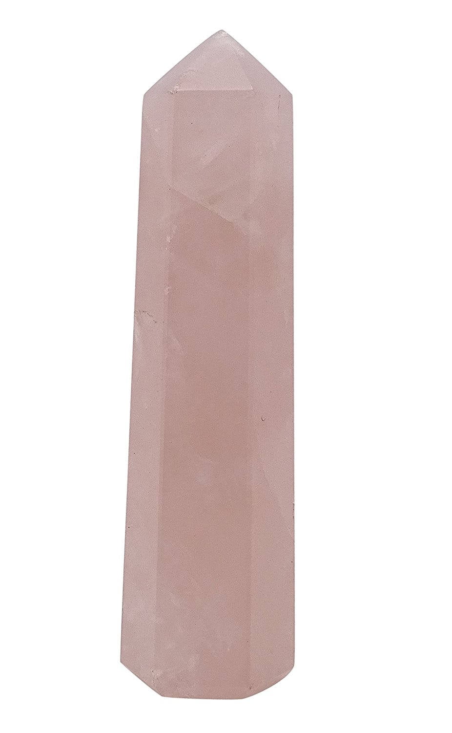 Reiki Gemstone Spiritual Healing Obelisk Tower Rose Quartz Stone Table Decor 