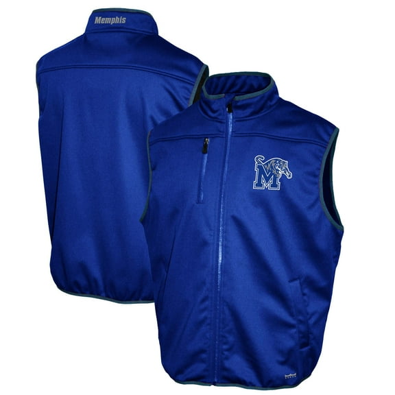 Men's Franchise Club Royal Memphis Tigers Softshell Full-Zip Vest