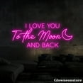 thumbnail image 4 of Glowneon I Love You to the Moon and Back Neon Sign, Quotes Love, Wedding Decor, Anniversary Gift, 4 of 5