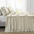thumbnail image 6 of Lush Decor Riviera Ruffle Detail, Bedspread, Queen, White, 3-Pc Set, 6 of 11