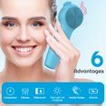 thumbnail image 7 of Sonic Facial Cleansing Brush, Silicone Face Scrubber Thermal Massage, Rechargeable Electric Face Scrubber Brush for Exfoliating, Deep Cleaning, Massaging - Blue, 7 of 7