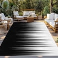 thumbnail image 2 of Black White Outdoor Rug for Patio/Deck/Porch, Non-Slip Large Area Rug 4 x 6 Ft, Modern Geometric Abstract Gradient Striped Indoor Outdoor Rugs Washable Area Rugs, Reversible Camping Rug Carpet Runner, 2 of 8
