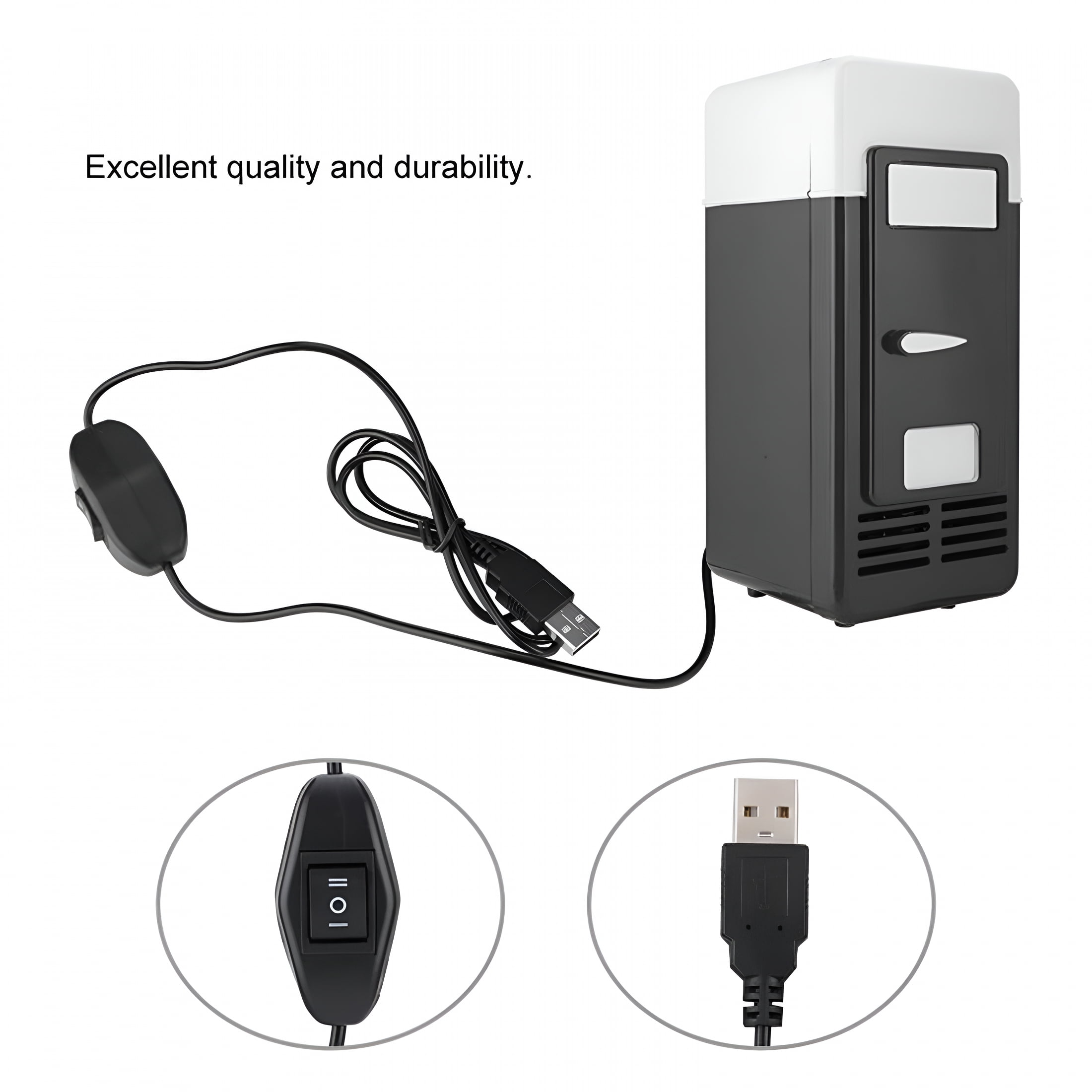 HIBIBUD Usb Mini Refrigerator,Portable Hot Cold Mini Fridge for Drinks,Usb-Powered Small Refrigerator for Cosmetics Skincare Medicine Office Desk Car