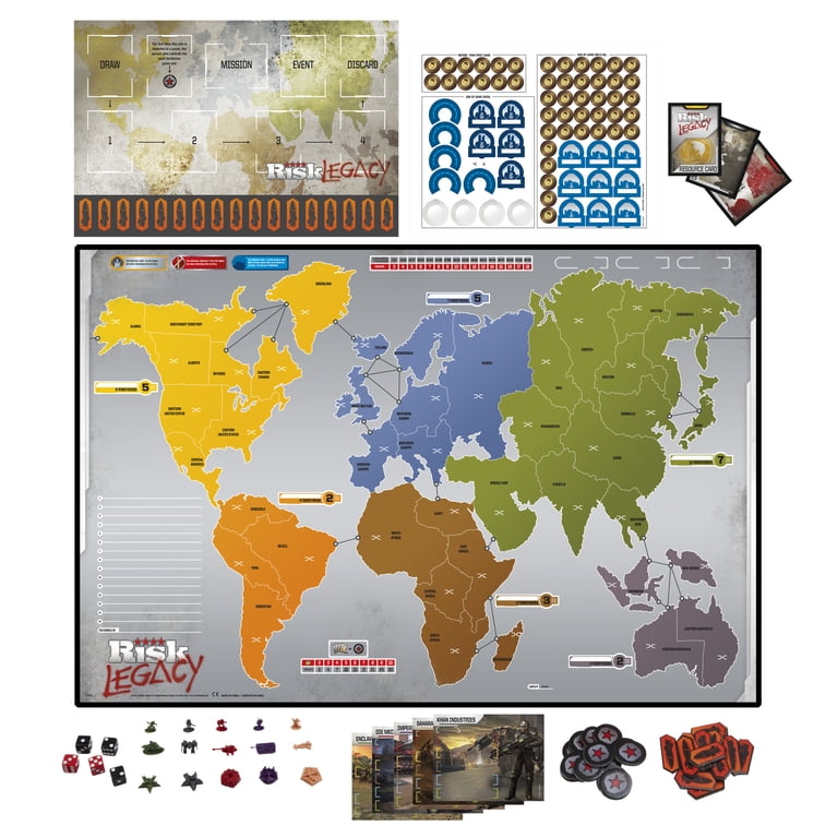 Avalon Hill Risk Legacy Board Game - Multicolor, Legacy Game Where Your Choices Permanently Change The Board