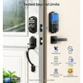 thumbnail image 6 of Veise Built-in WiFi Fingerprint Smart Lock, App Remote Control, Keyless Entry, Digital Keypad Deadbolt, Auto Lock, IP55 Waterproof, Matte Black, 6 of 9