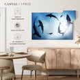 thumbnail image 5 of Elephant Stock School Of Sharks Wall Art - Horizontal Canvas Wall Art - Living Room Wall Decor - Animal Canvas - Blue And White Decor - 51" x 34", 5 of 8