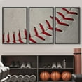 thumbnail image 2 of wall26 - Close Up of Baseball Seams - Framed Canvas Art Wall Art - 24"x36"x3 BLACK, 2 of 5