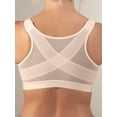 thumbnail image 4 of Supreme Comfort Posture Support Bra, Adjustable Padded Straps, Front Closure, Breathable Mesh - Large, Beige, 4 of 9