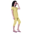 thumbnail image 3 of Moomaya Printed CottonNightwearSet For Womens Top & Capri Pant 2 Piece Sleepwear, 3 of 5