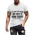 thumbnail image 1 of Carta de los Hombres Impresa Cuello Redondo Manga Corta Superior, Moda Casual Camiseta para el Uso Diario de Verano, 1 of 9