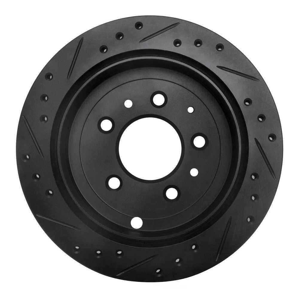 Dynamic Friction Company 633-80061R DFC Brake Rotor - Drilled And Slotted - Black