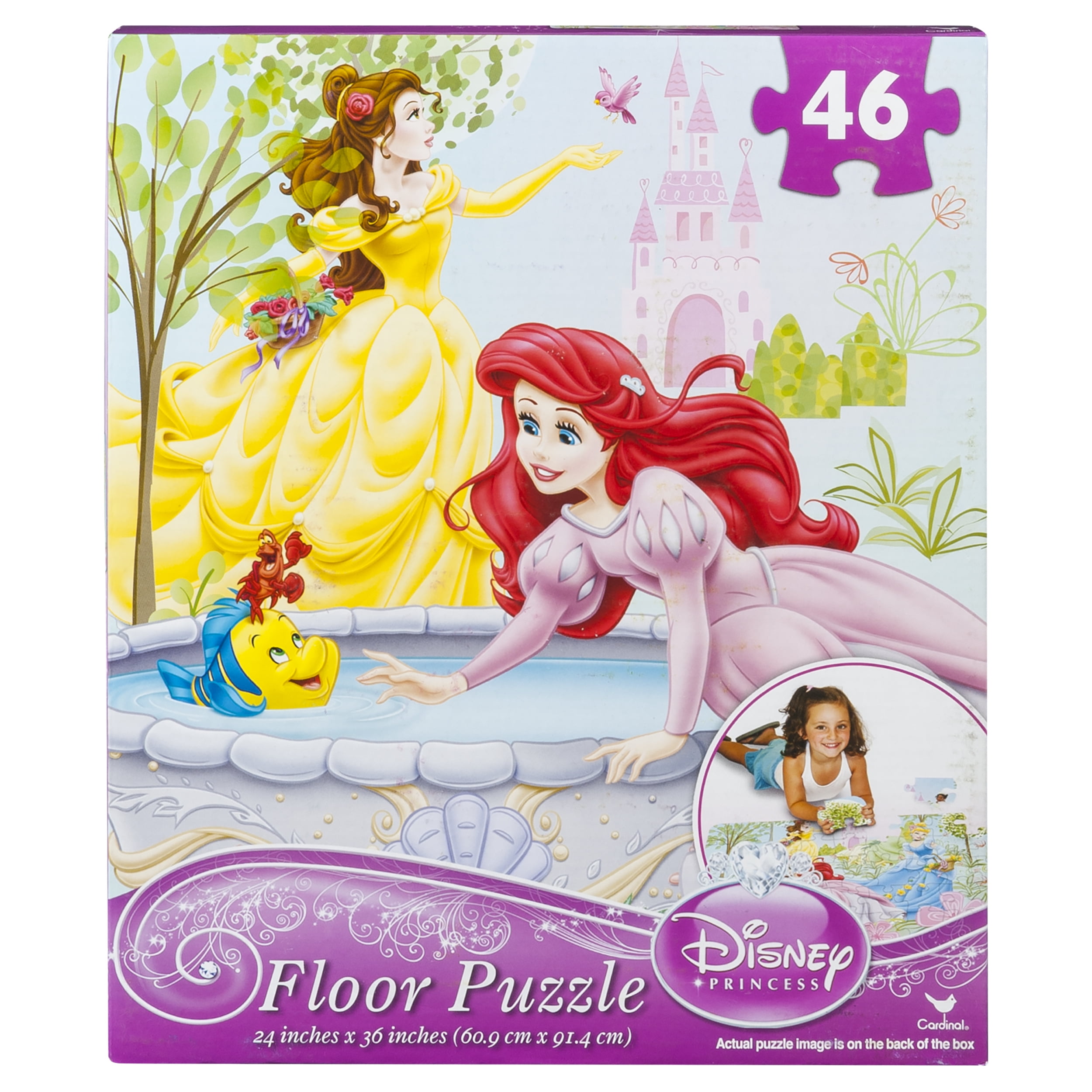Disney Princess Puzzle 5" x 7" 24 pcs Little Mermaid Puzzle in Tin Box Toy Kids