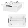 thumbnail image 7 of Sorbus 2 Pack 40qt Clear Underbed Stackable Storage Bins with Lids and Handles - Versatile storage for Clothing, Bedding, and more, 7 of 7