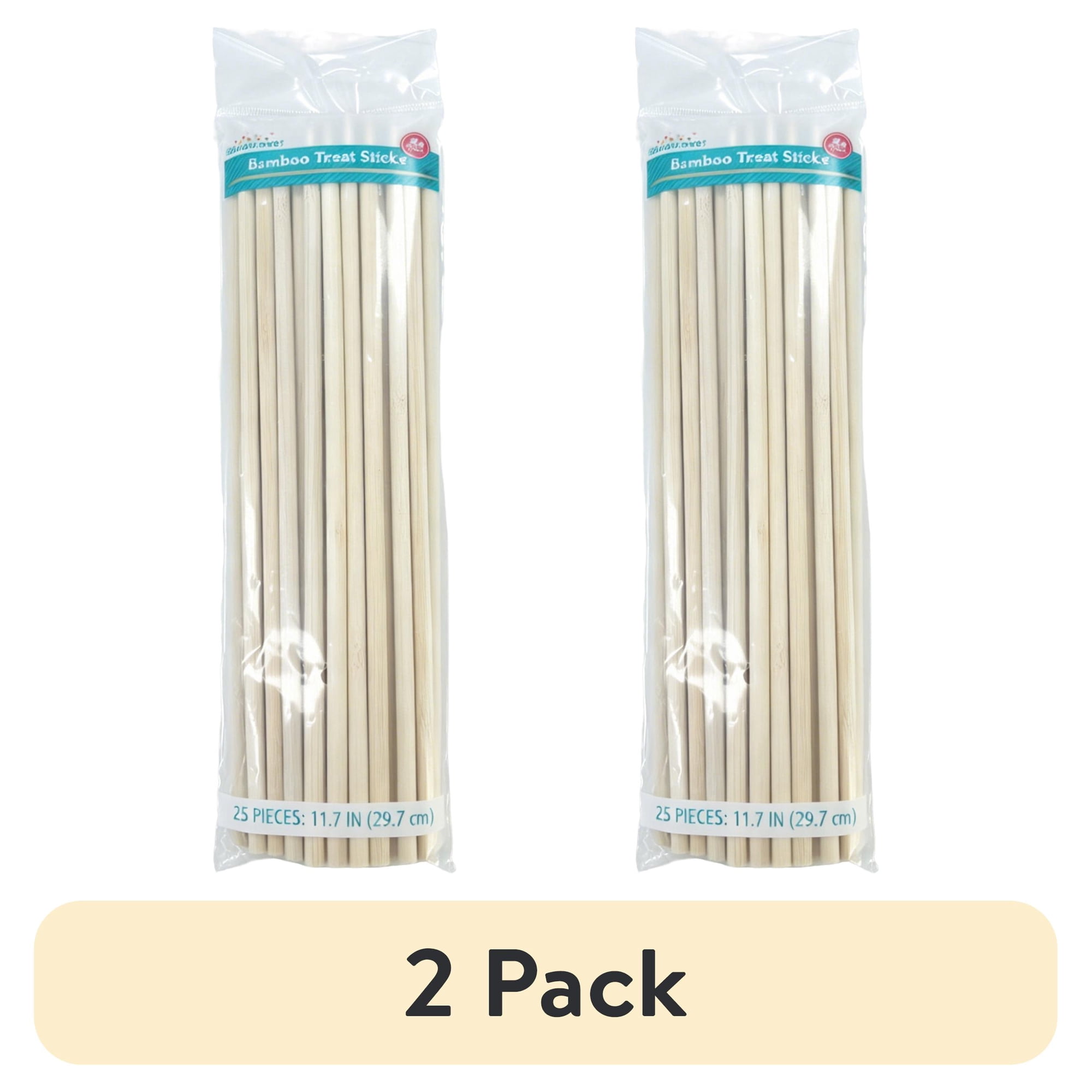 (2 pack) 11.7" Bamboo Treat Sticks, 25 Count, by Way To Celebrate