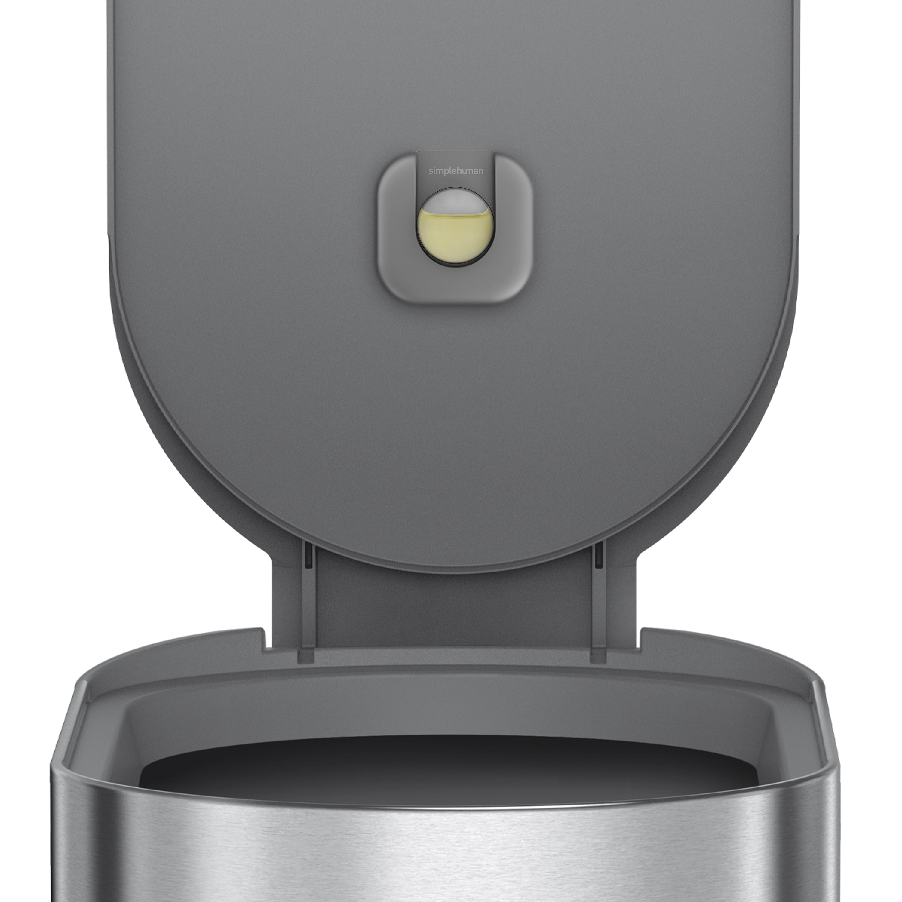 simplehuman 45-Liter Brushed Steel Kitchen Trash Can with Lid Indoor in the Trash  Cans department at
