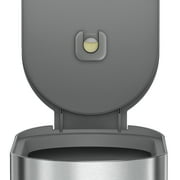 simplehuman Slim Step Can, 45L / 12 Gallon Kitchen Trash Can, Liner Rim System, 150,000-Step Pedal, Lid Shox® Silent Close, Brushed Stainless Steel