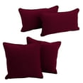 thumbnail image 1 of Coussins en Sergé Uni Double avec Inserts (Ensemble de 4) - Bourgogne, 1 of 1
