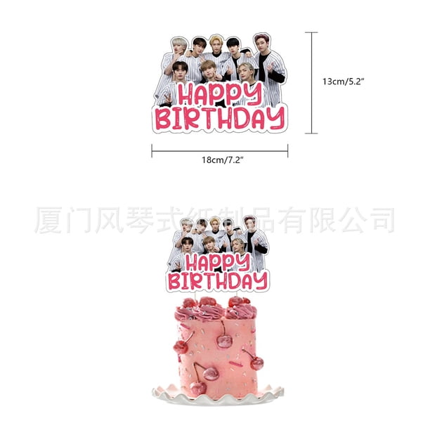YT1 Kpop Stray Kids Theme Birthday Party Supplies Set Topper Globo Bandera Necesidades De La Fiesta Decoración Escena Disposición TY1