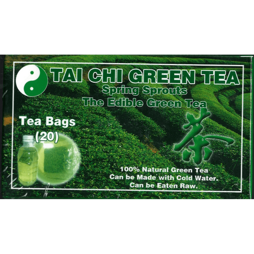 Tai Chi Green Tea Spring Sprouts, The Edible Green Tea. [Tea Bags