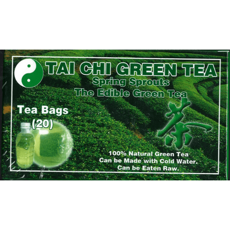 Tai Chi Green Tea - Spring Sprouts, The Edible Green Tea. [Tea Bags]
