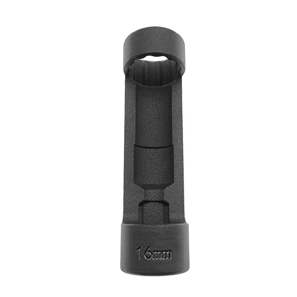 Llave de vaso para tuerca del puntal, herramienta de reparación de automóviles, herramienta de vaso para puntal de suspensión de accionamiento de 12 puntos y 1/2 pulgadas(16 mm, negro)