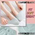 thumbnail image 2 of Womens No Show Socks Half Palm Toe Topper Liner NonSlip Seamless Loafer Heel Sock Cotton Size 5-11 5 & More Pairs, 2 of 6