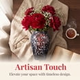 thumbnail image 3 of Unique Bargains Modern Flower Vase Matte Ribbed Decorative Retro Round Bottle Black, 3 of 6