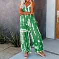 thumbnail image 2 of YOTMKGDO Jumpsuits for Women Womens Tie Dye Jumpsuit Sleeveless Casual Spaghetti Flowy Wide Leg Rompers, Sizes M-3XL, 2 of 7