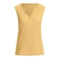 thumbnail image 5 of gakvbuo Fall Summer Tank Tops for Women V-Neck Waffle Knit Henley Tops Casual Sleeveless Pullover Tunic Tops Loose Camisole Vest Blouses Henley Shirts Basic Tee, 5 of 6