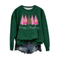 thumbnail image 4 of Babysbule Christmas Shirts for Women Printed Round Neck Long Sleeved Loose Fitting Sweater Tops Fashion, 4 of 4
