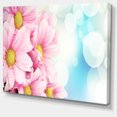 thumbnail image 2 of Bouquet de Fleurs Roses sur Fond Bleu - Grande Œuvre d'Art sur Toile Florale, 2 of 4